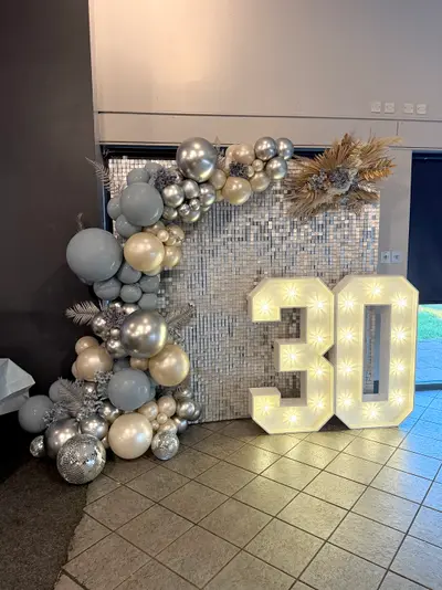 Birthday party decor in Leicester by Lulu Belle Events.