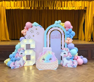 Birthday decor in Blackfordby by Lulu Belle Events.
