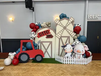 First birthday decor in Kirby Muxloe by Lulu Belle Events.