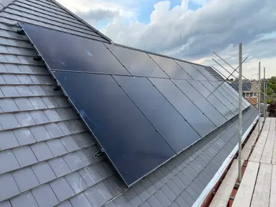 Solar PV installation in Wigston by Energy On 24, photograph 1 of 2.
